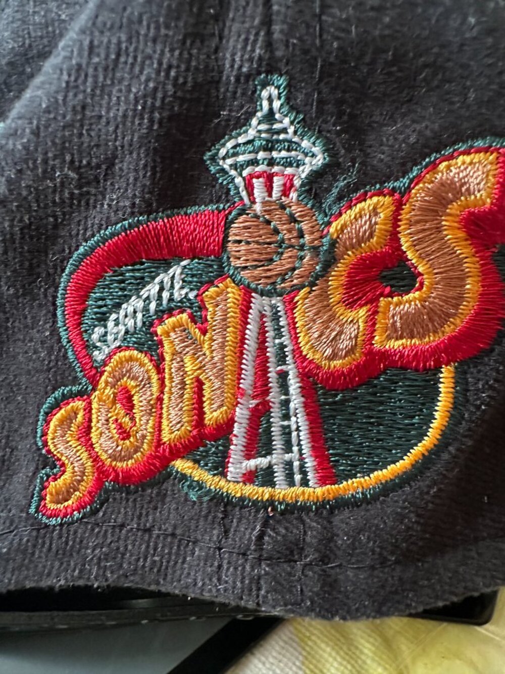 Vintage Seattle Super Sonics Pro Player Snapback Hat 90s NBA RARE Shawn Kemp Gar - Picture 7 of 12